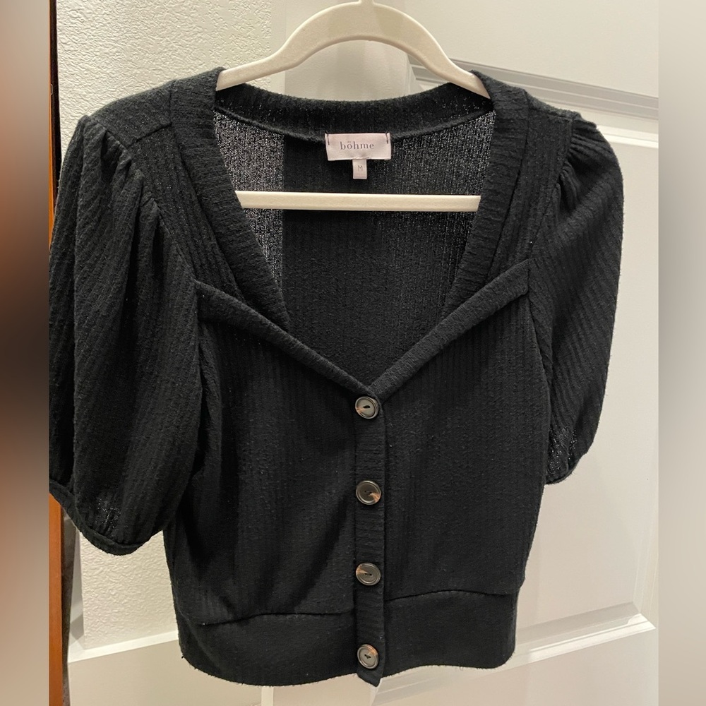 Bohme Black blouse top Sz M